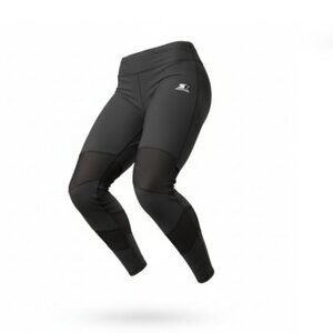 Lotus Leggings Womenโs 3XL Black Mesh Cut-Out Fitted Slimming Activewear